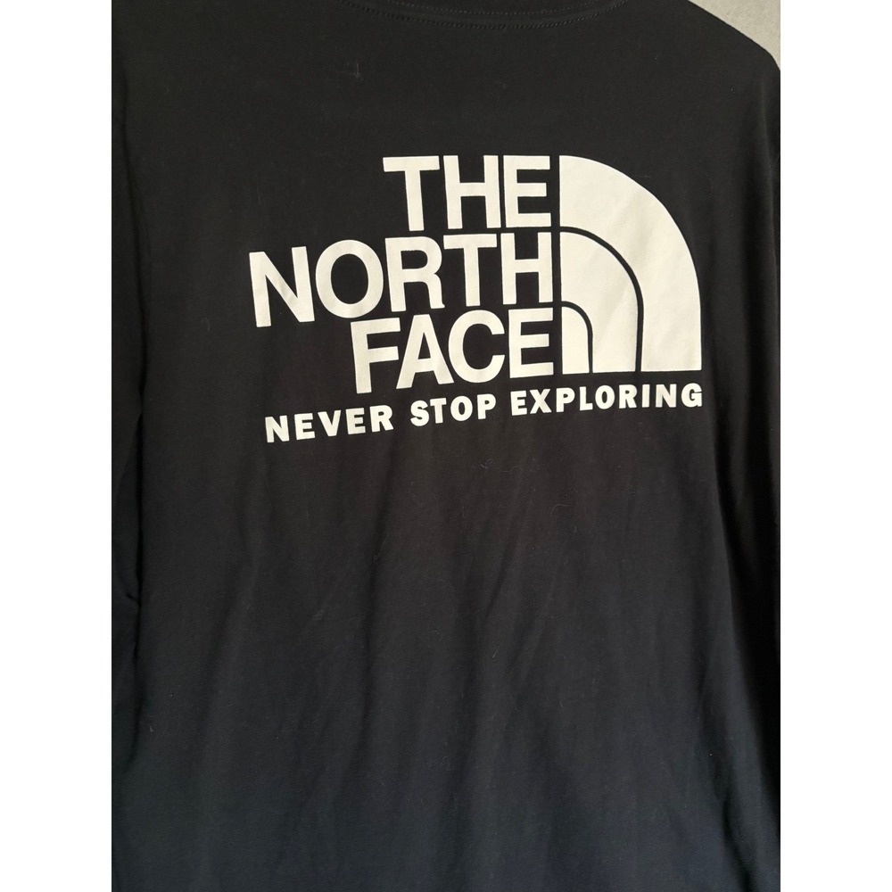 The North Face Black XL Long Sleeve Graphic Tee Never Stop Exploring Gorpcore - Picture 4 of 9